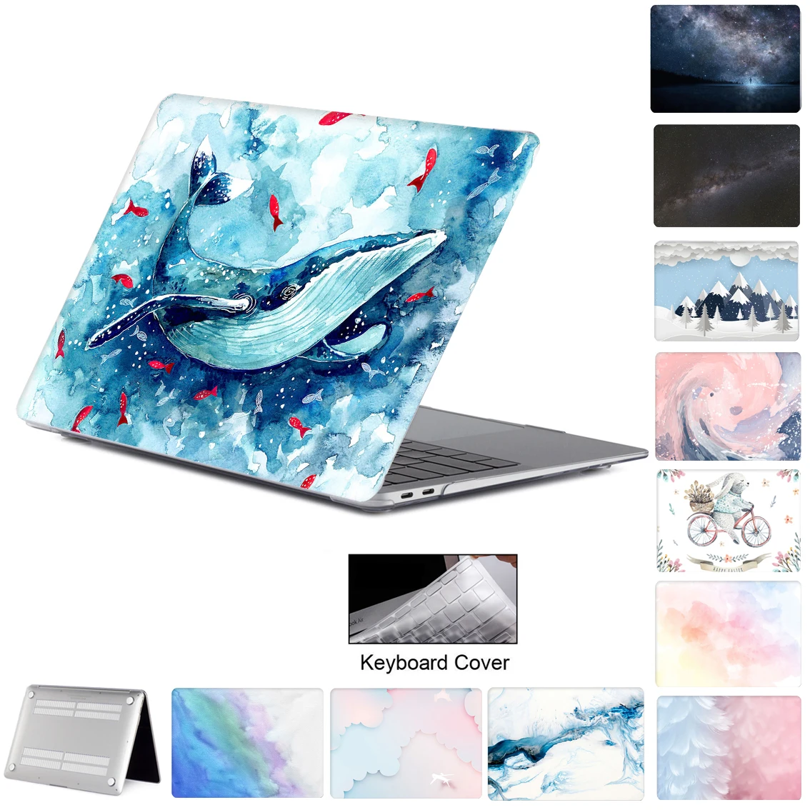 

Case for Macbook Air Pro 13 14 15 16 11 12 Touch Bar with Keyboard Cover Retina 12 13 14 15 funda a2338 a2337 a2442 A2251 A1534