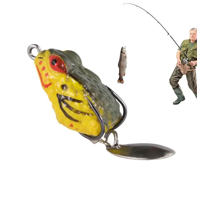 

Frog Fishing Bait Artificial Water Fishing Frog Lures Set With Barbed Hook Freshwater Soft Simulated Frog Bait For Bass Walleye