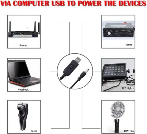 RGeek Преобразователь напряжения USB на DC 5.5*2.1мм