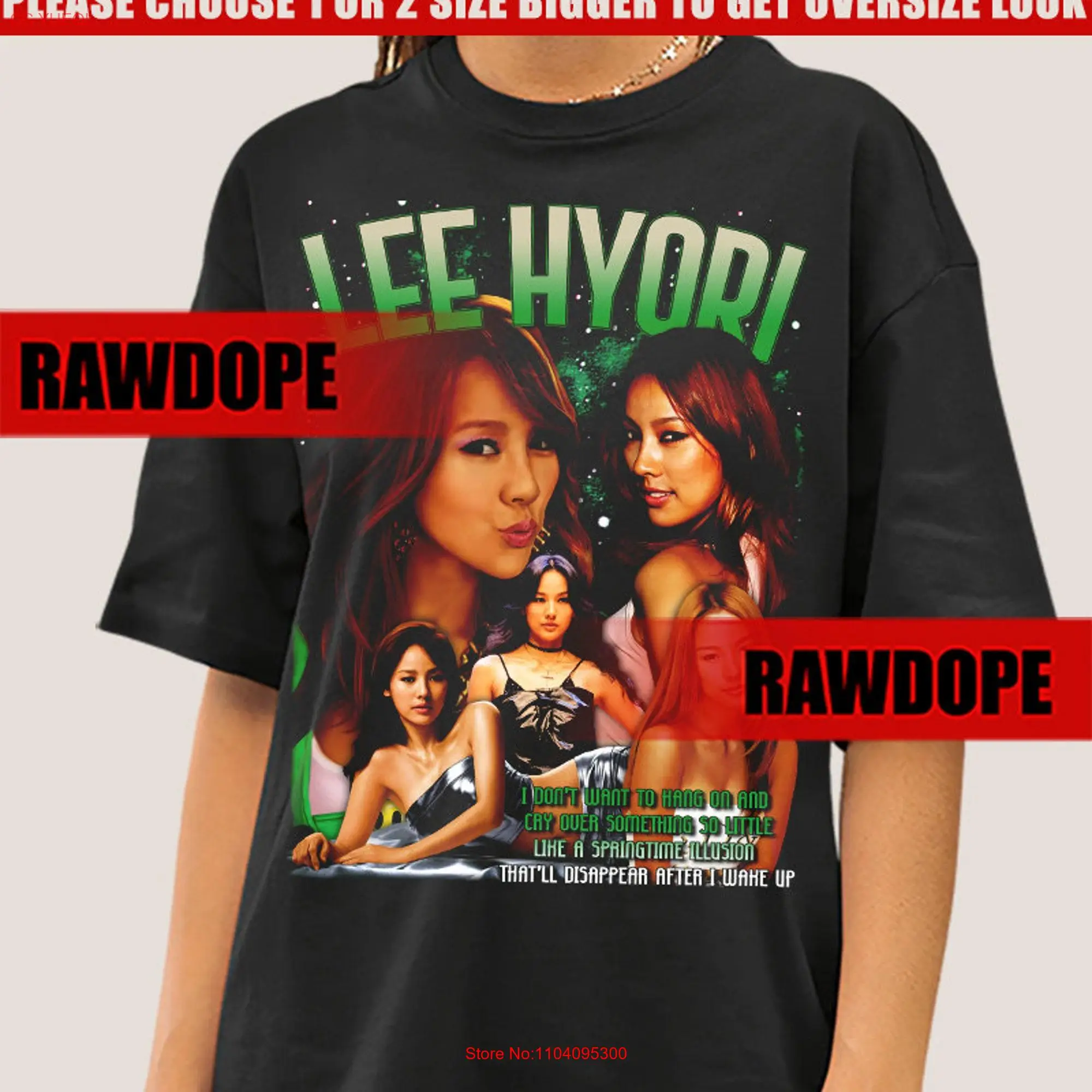 Футболка Lee Hyori с длинным или коротким рукавом Корейская певица K-Pop музыка цитаты