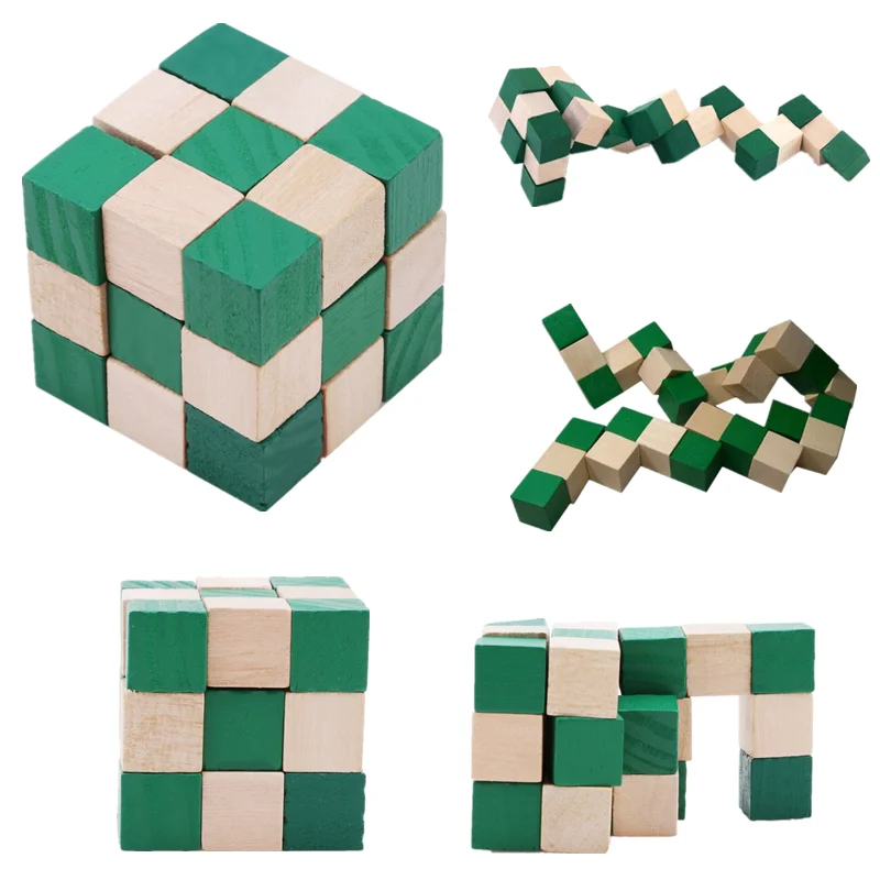 

27 Sections Magic Cube Wooden Ruler Twist Puzzle Hot Selling Challenge IQ Brain Toys Classic Game