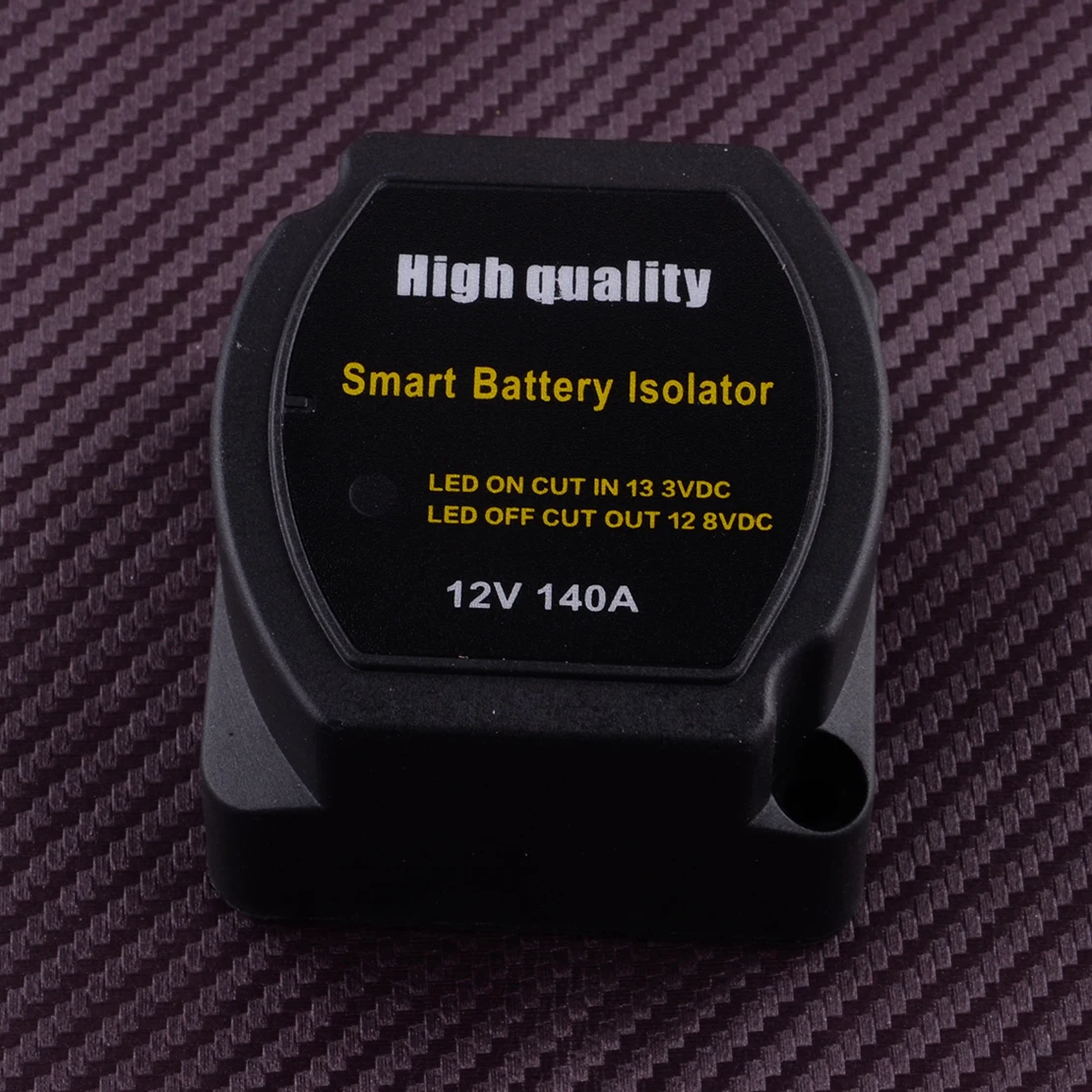 

Black Plastic Smart Dual Battery Isolator Voltage Sensitive Relay IP65 Universal 12V 140A for Car ATV UTV RV Camper Truck