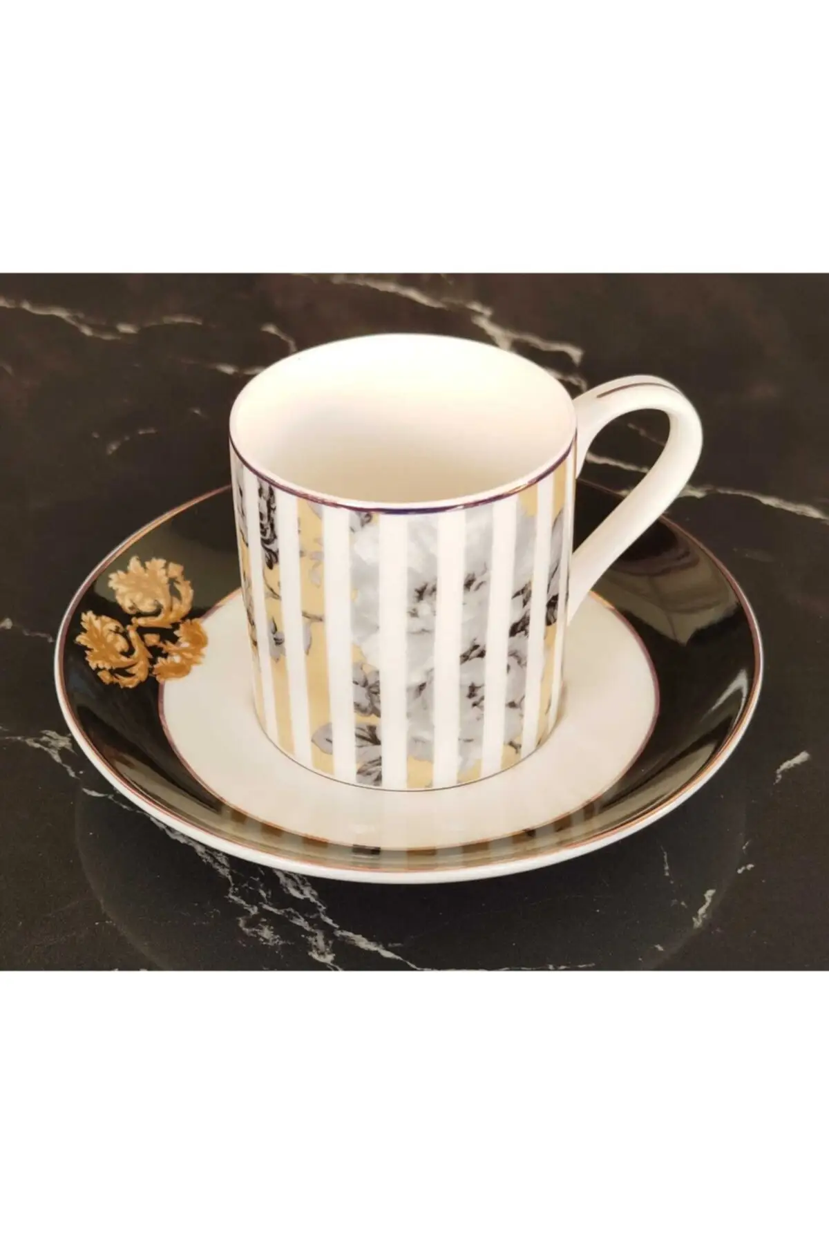 

Amazing Turkish Greek Arabic Coffee & Espresso Cup Set 6 Psc. Turkish coffee cup with yellow pattern