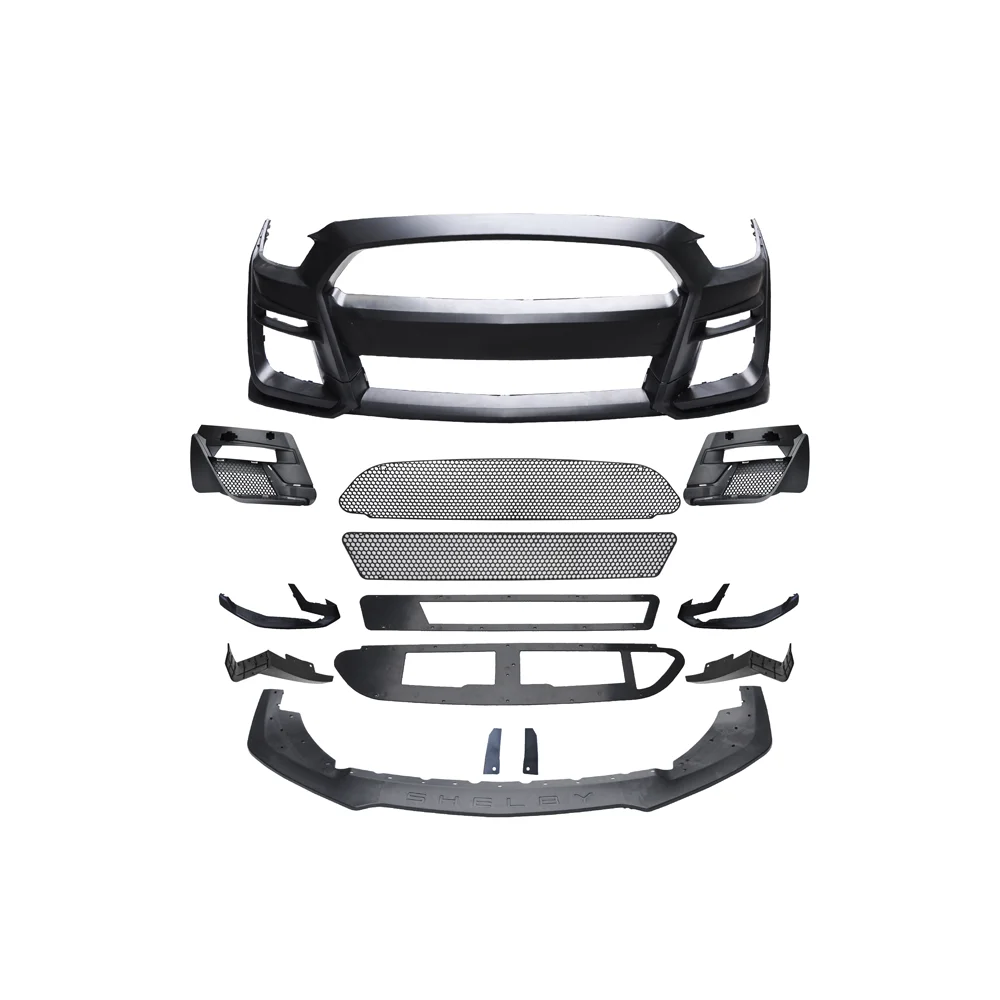 

Высококачественные автомобильные бамперы из полипропилена, передний бампер для MUSTANG Shelby GT500 2015-2017, комплект кузова автомобиля, передний бампер