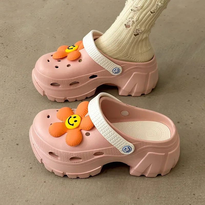 

Croc Women Super Thick Soled Sandals Platform Summer Outdoor Slippers Beach Slides Heightening Women's Summer Footwear Shoes New