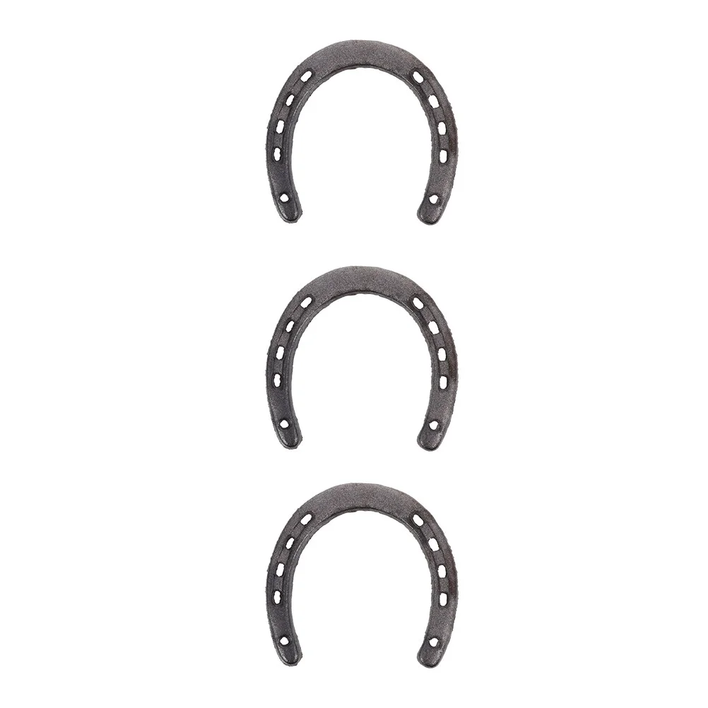 

3 Pcs Gift Bling Decor Hanging Adornment Horseshoe Wall Decoration Cast Iron Layout