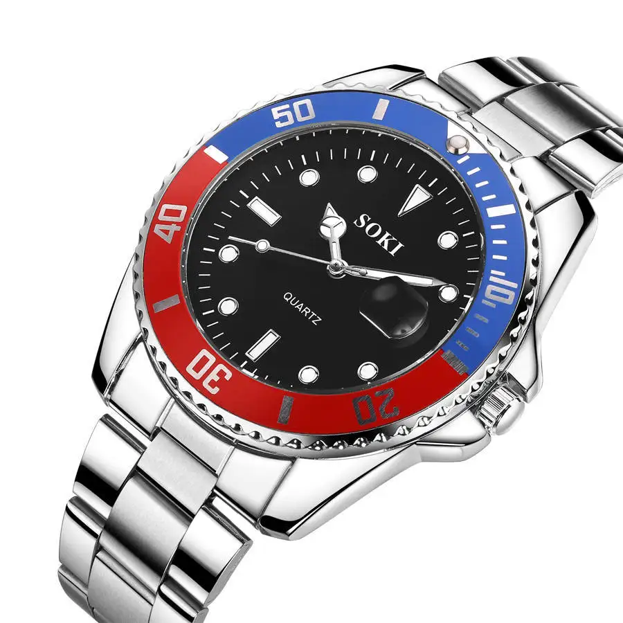 

Explosive Simple Men's Quartz Watch Waterproof Steel Band Casual Business Calendar Quartz Watch Automatic Luxury Watch