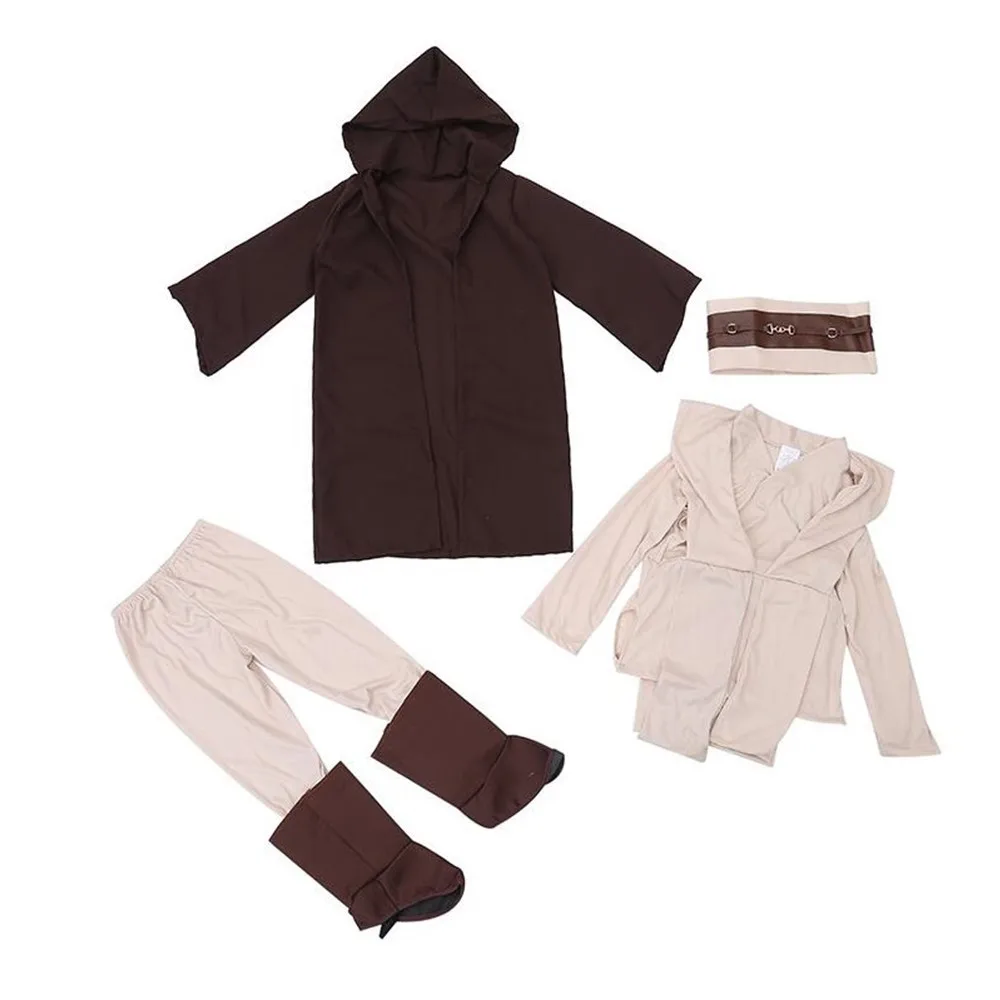 Высококачественный костюм джедая воина полный комплект косплей Оби Вань туника