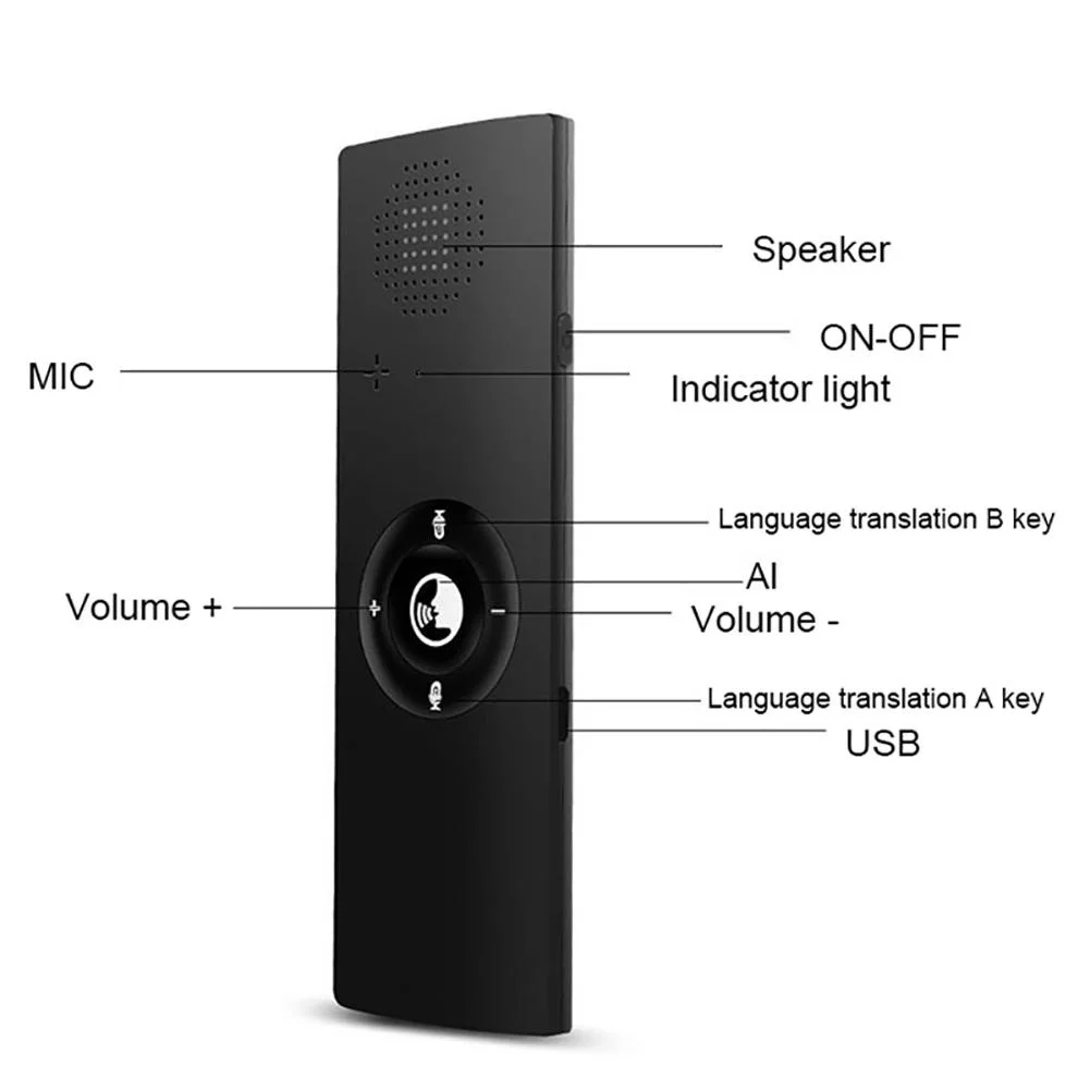 2023 T13 Translator Multi-Languages Smart Speech Voice Wireless Bluetooth-Compatible Instant Translator 40 Languages New Best images - 6