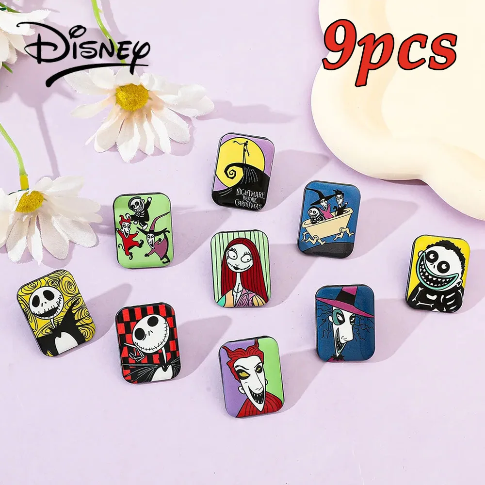 9 шт. заколки Кошмар перед Рождеством металлический мультяшный милый череп Джек