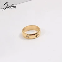 joolim high end gold pvd simple star rings for women stainless steel jewelry wholesale