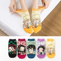 anime demon slayer socks cosplay props kimetsu no yaiba cartoon cotton adult children sock