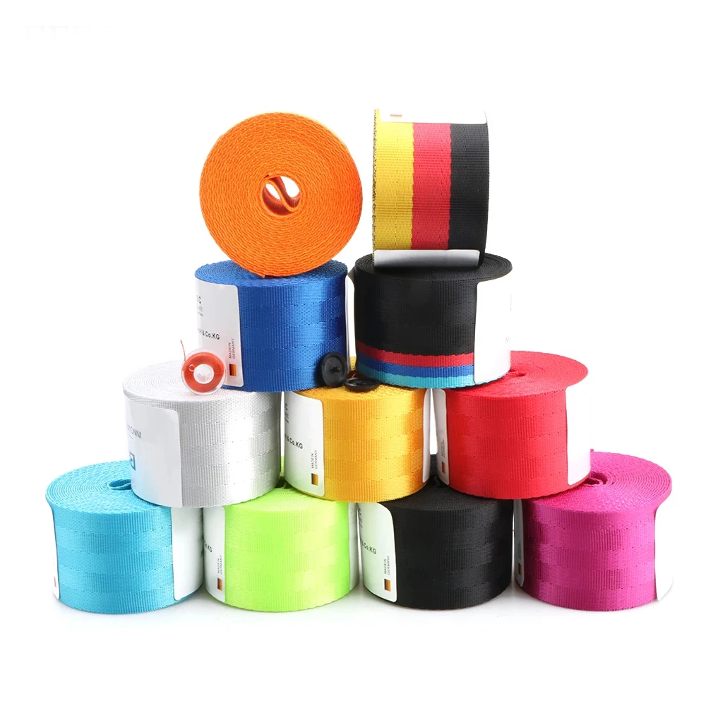 

Auto 3.6 Meters Universal Strengthen Seat Belt Webbing Fabric Racing Car Modified Seat Safety Belts Harness Straps Standard