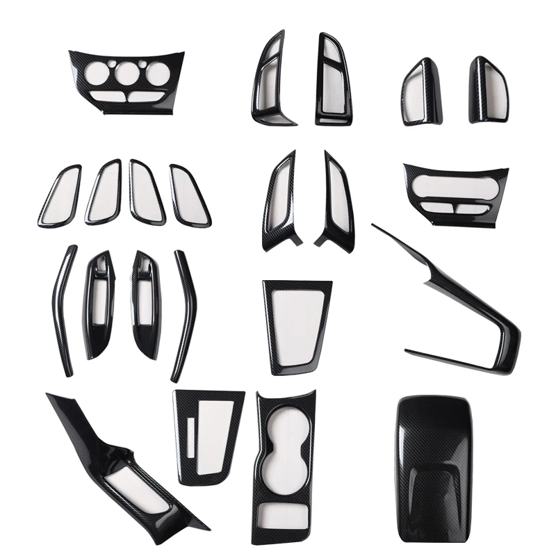 

Fit For Ford Focus MK3 2012 ABS Carbon Fiber Style Decoration Accessories Car Center Console Interior Cover Trims Stickers