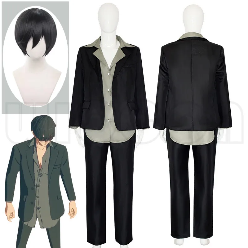 

Anime Trigun Vash The Stampede Nicholas D Wolfwood Cosplay Suit Costume Wig Coat Pants Men Outfits Halloween Carnival Party