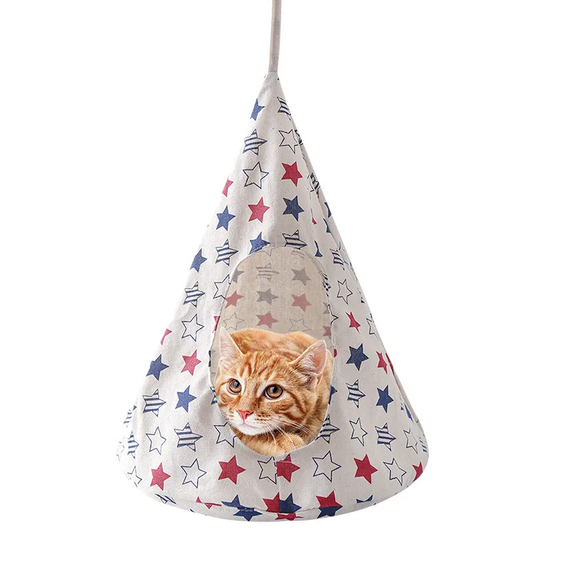 

Pet Beds Creative Cat Hammock Breathable Cat Hanging Basket Funny Hanging Nest Cat Bed Cat Nest Pet Nest Can Hang Cage Cat House