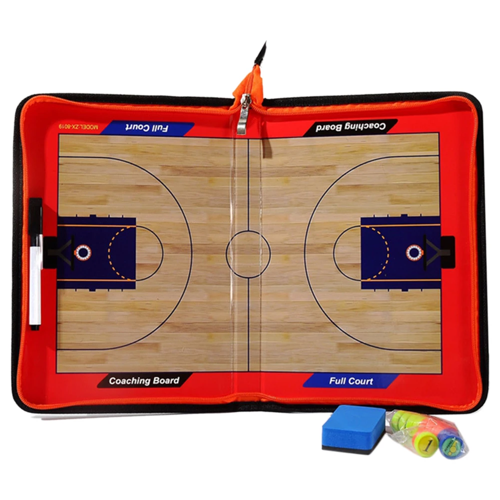 

Zipper Basketball Training Wear Resistant Coaching Board Portable Magnetic Sports Guidance Strategy Tactical Analysis Foldable