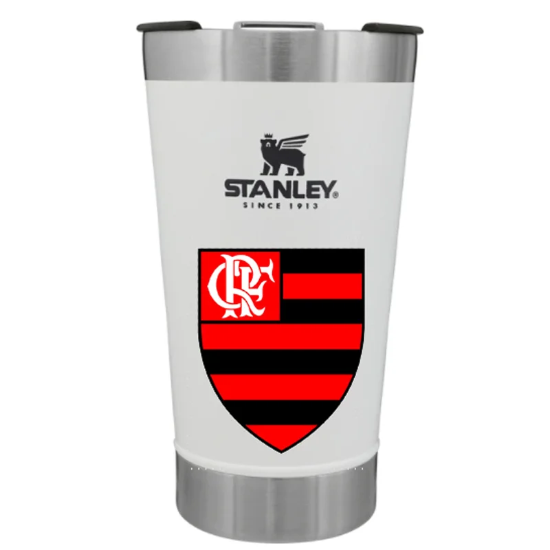 

MINEIRO GRAVADO 473ml Flamengo Stanley Beer Cups Thermal Cup With Bottle Opener Lid Stainless Steel Thermos Bottle Thermal Cups