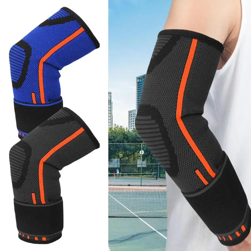 

Elbow Support Brace Anti-Slip Sweat Absorbent Elbow Brace Arm Sleeve Wraps With Adjustable Strap Tennis Trainer Excercise