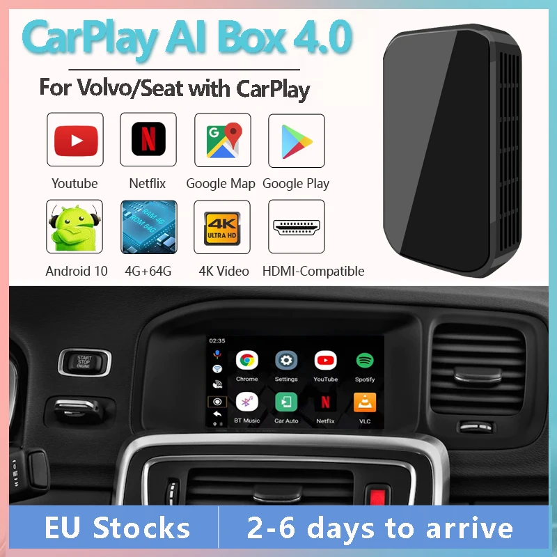 Автомобильный мультимедийный плеер S21 на Android 10 4 Гб + 64 ГБ Apple CarPlay для Volvo siat |