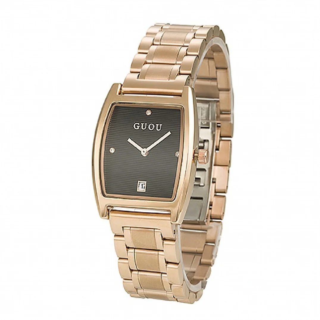 Genuine GUOU female Small Rectangular Watch Dial Stainless Steel Watch Strap wholesale fashion watch