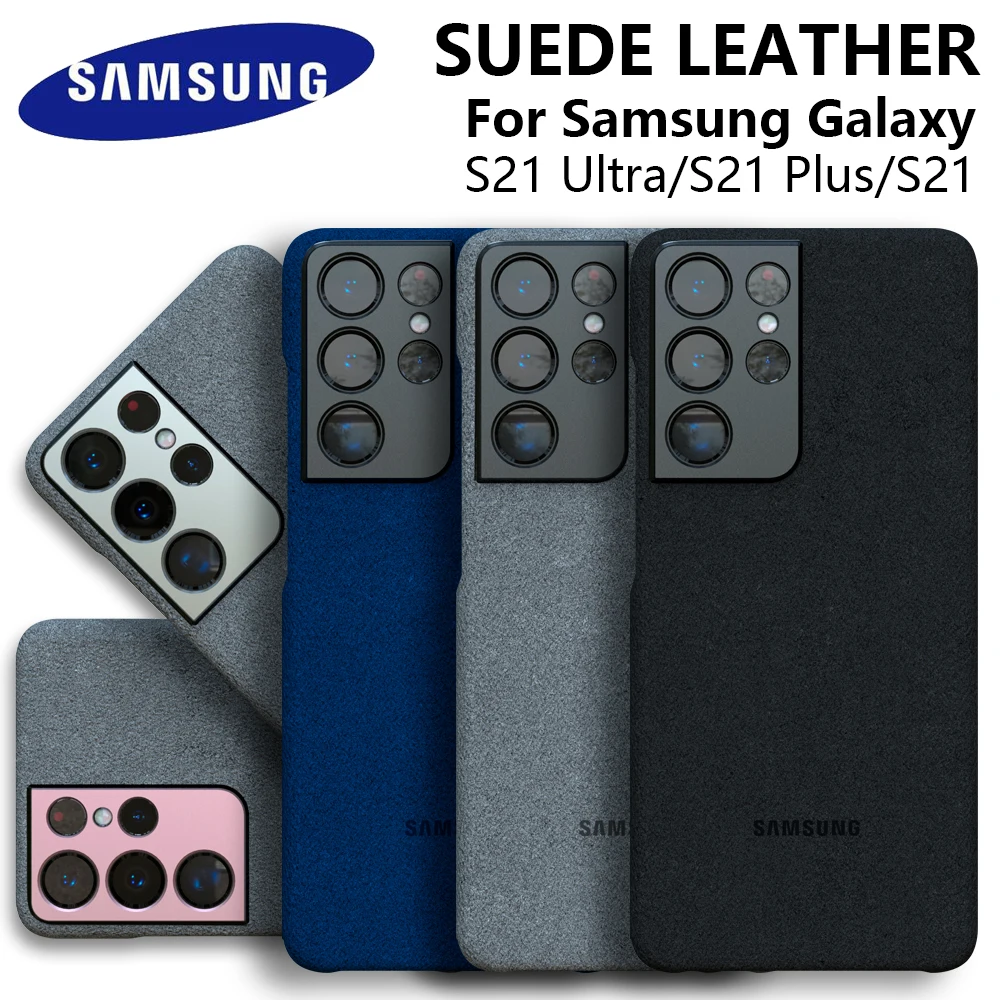 100% Оригинальный чехол для Samsung S21 Ultra для Galaxy S21Plus S21 + замшевый кожаный чехол премиум класса с полной защитой 3 цвета