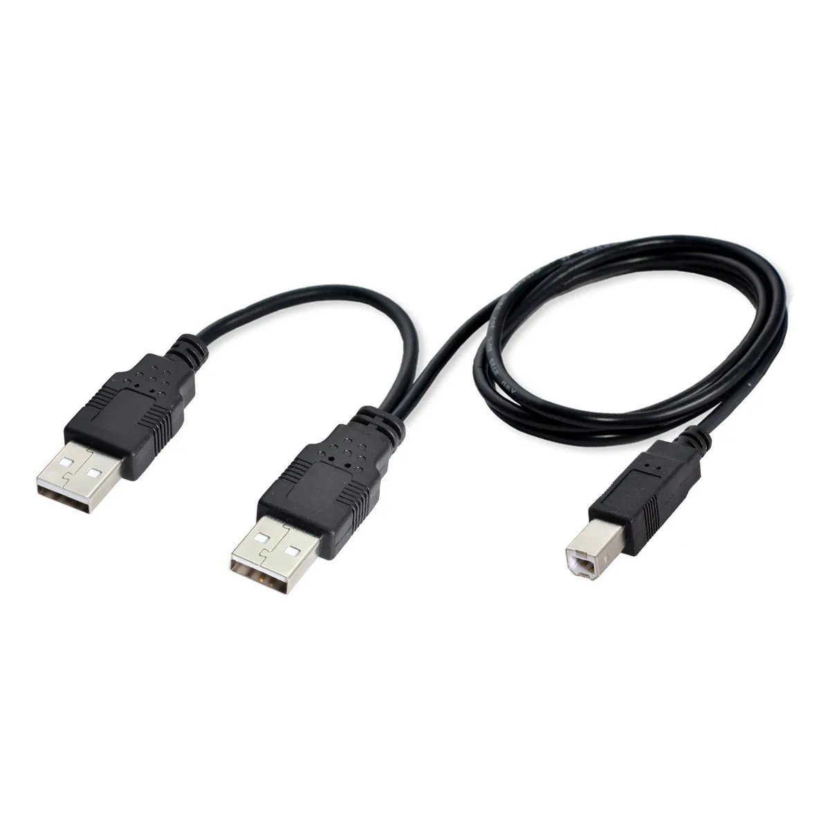 CY двойной USB 2 0 штекер-стандарт B штекер Y-образный кабель 80 см для принтера сканера