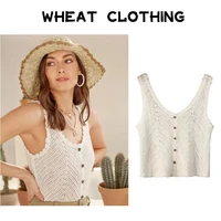 vest crochet lace flower hollow cardigan casual tops tassel knitted camisole waistcoat clothing