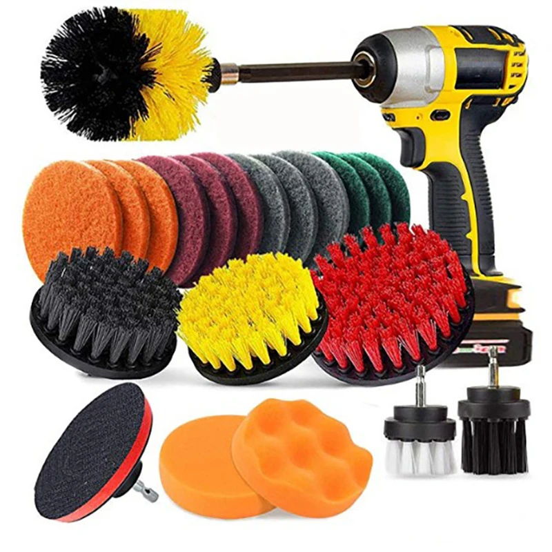 

Universal DrillBrush Scrub Pads 22pcs 5pcs Power Scrubber Cleaning Kit Purpose Cleaner Scrubbing Drill for Pool Car Boat Home