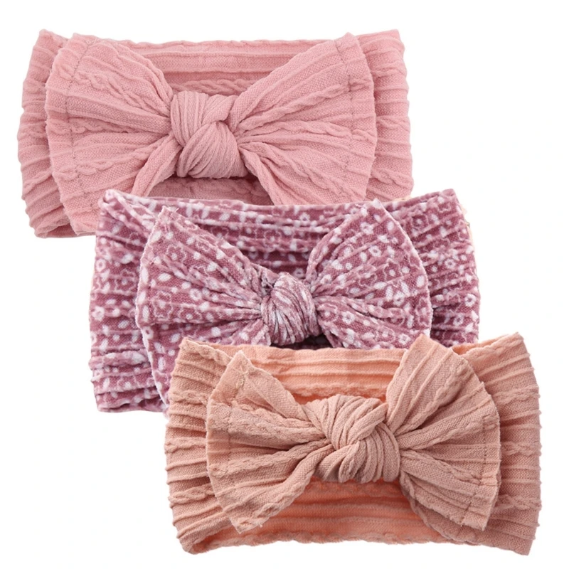 

3pcs Bowknot Hair Bows Elastic Wide Headbands Hairband Hairbows Turban Headwraps Hair Accessories for Kid Toddler Dropshipping