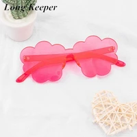 novelty cloud shaped sunglasses women rimless colorful lens uv400 eyewear for camping hiking travel party steampunk sun glasses