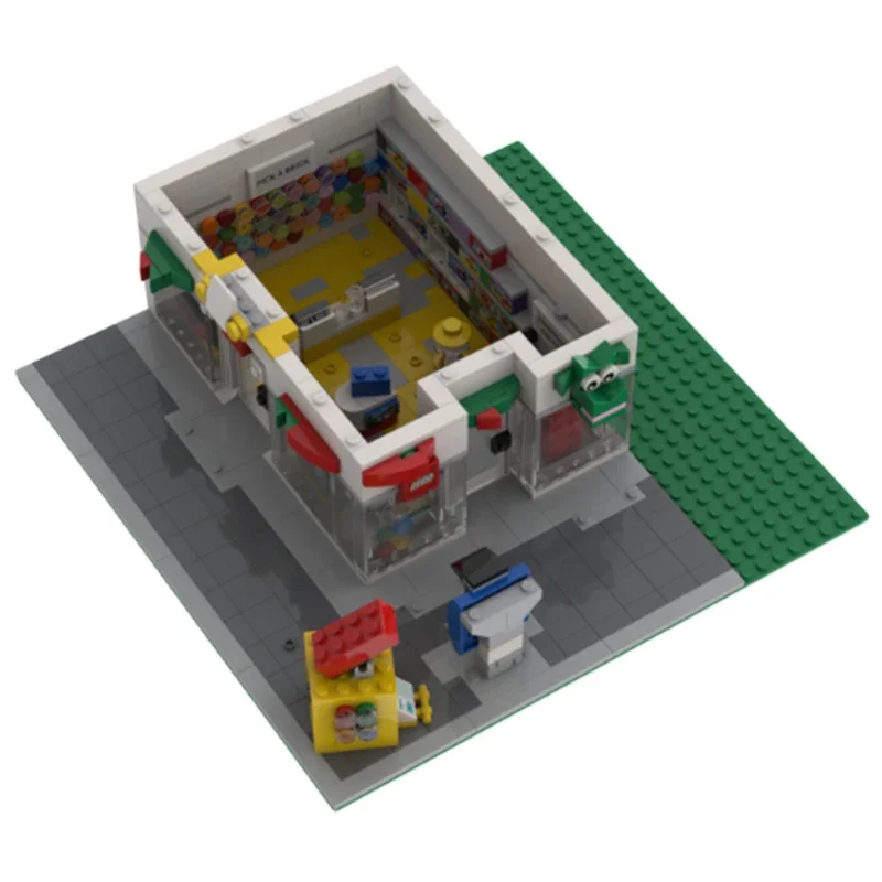 Модель Street View Moc строительные кирпичи блоки угловая технология магазина