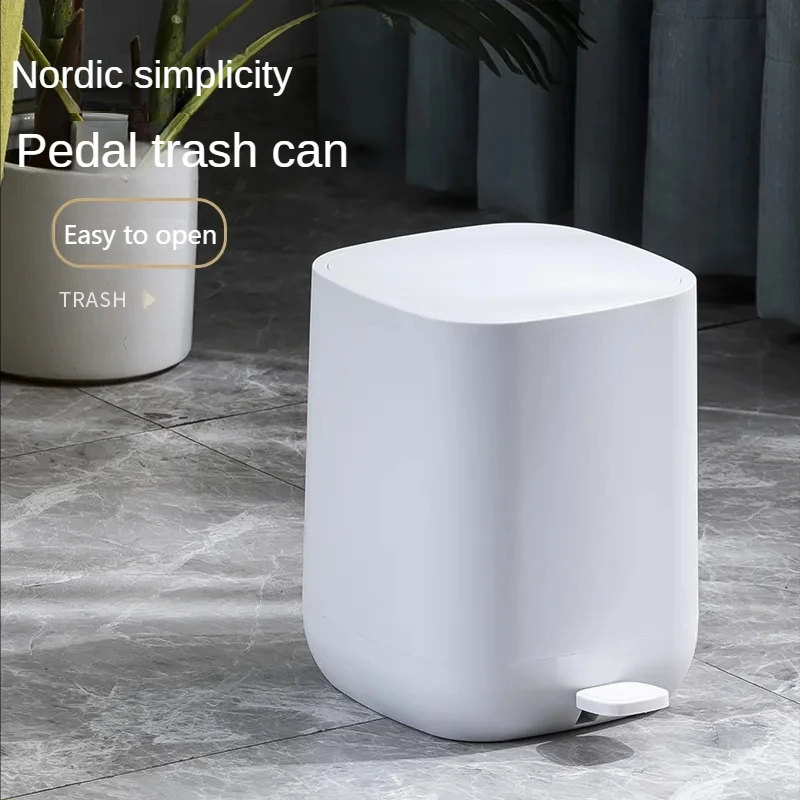 

Кухонные принадлежности, корзина для отходов, пластиковая Бытовая креативная корзина для мусора, круглая педаль для ванной комнаты