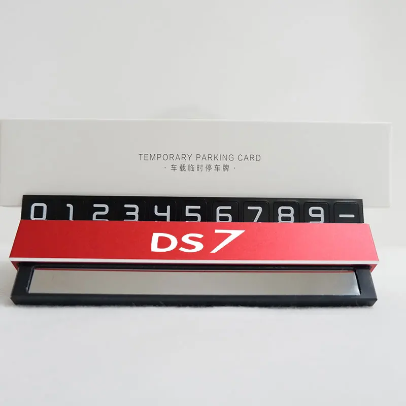 

Скрытая автомобильная парковочная табличка с номером для DS DS7, стоп-карта для маркировка «DS SPIRIT» DS3 DS4 DS4S DS5 DS 5LS DS6 DS7, автомобильные аксессуары