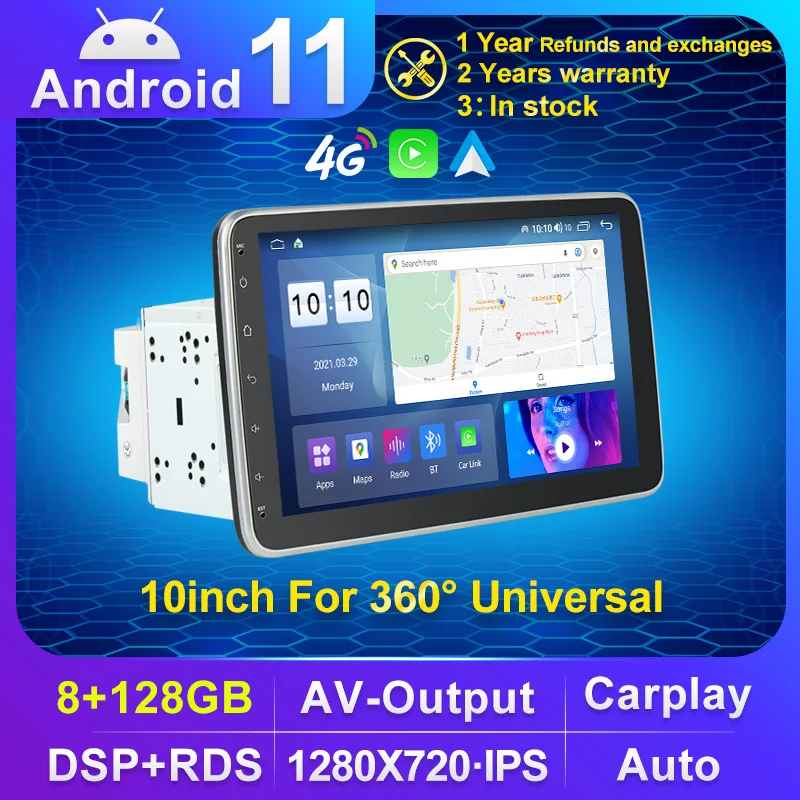 Автомагнитола 2 Din Android 11 GPS-навигация Авторадио автомобильное стерео 8 дюймов Wi-Fi