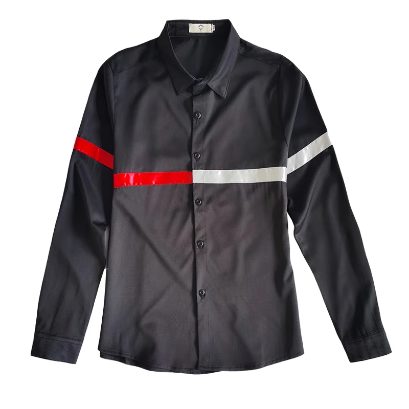 British Striped Men Shirts Slim Long Sleeve Casual Shirt Business Formal Dress Clothes Streetwear Social Nightclub Camisas Homme