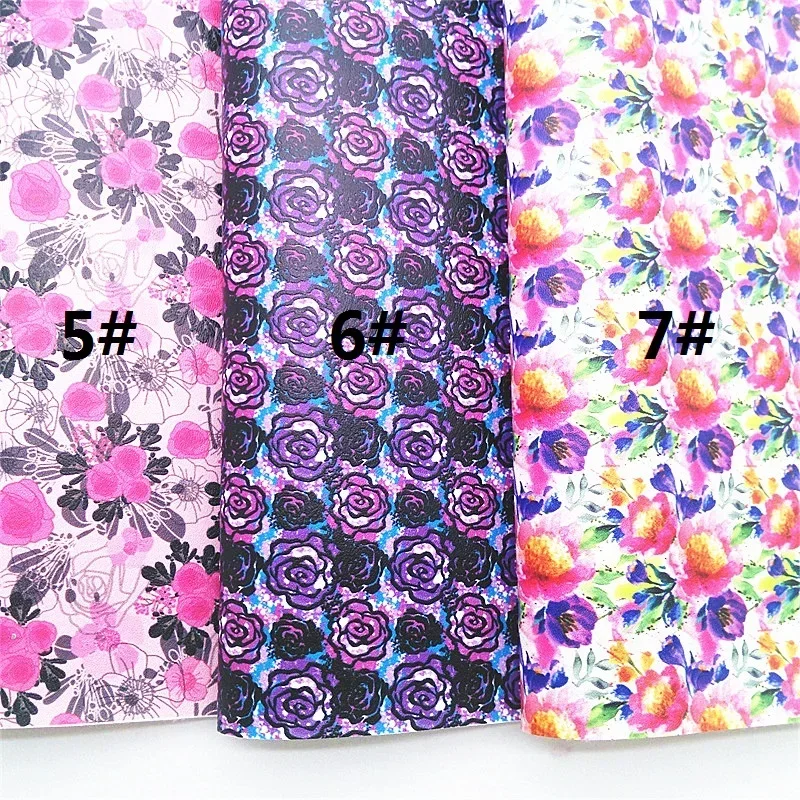 Роза цветы темные цвета печатная синтетическая искусственная кожа с фетровой