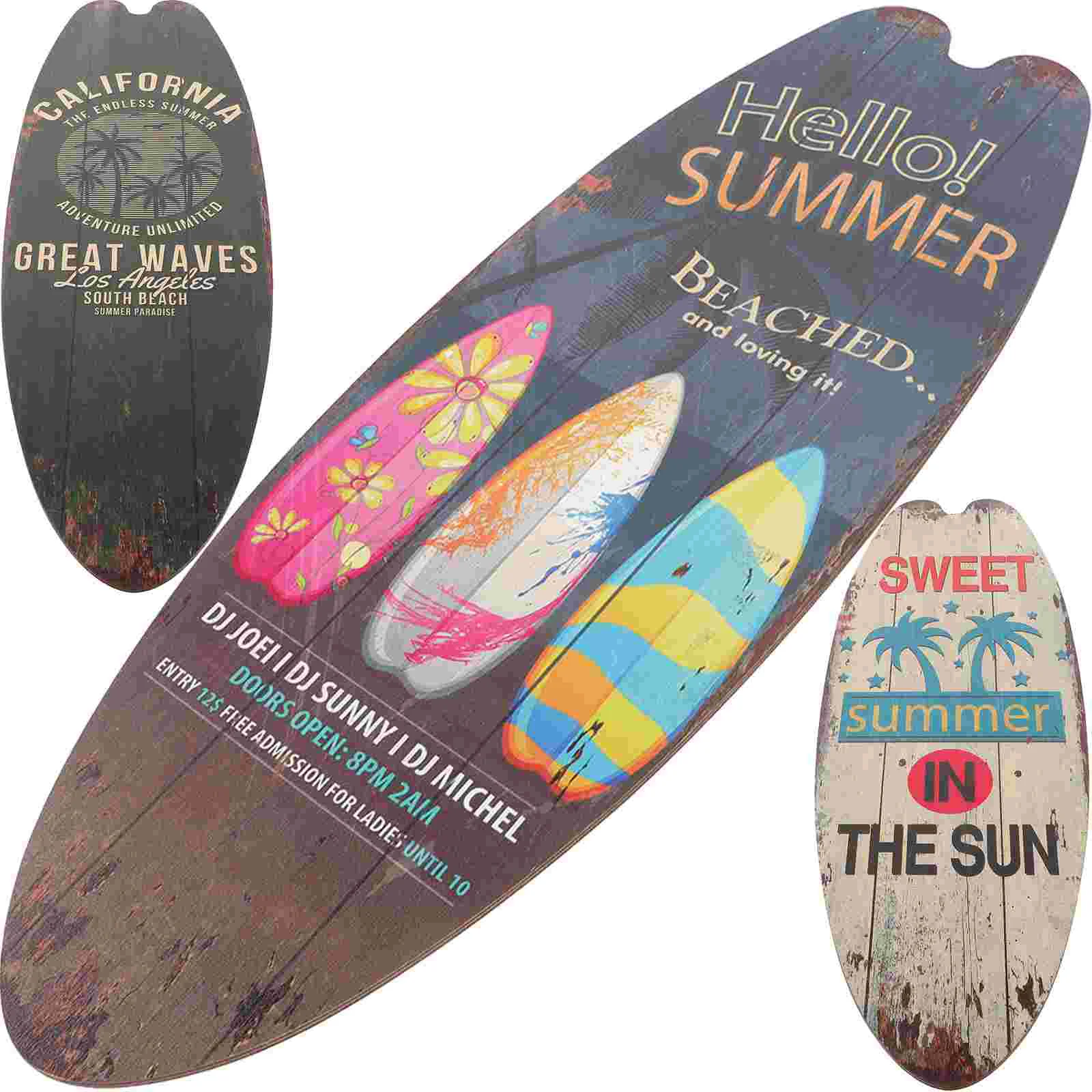 

3pcs Surfboard Wall Decor Ocean Theme Wall Beach Surf Board Wall Decorations