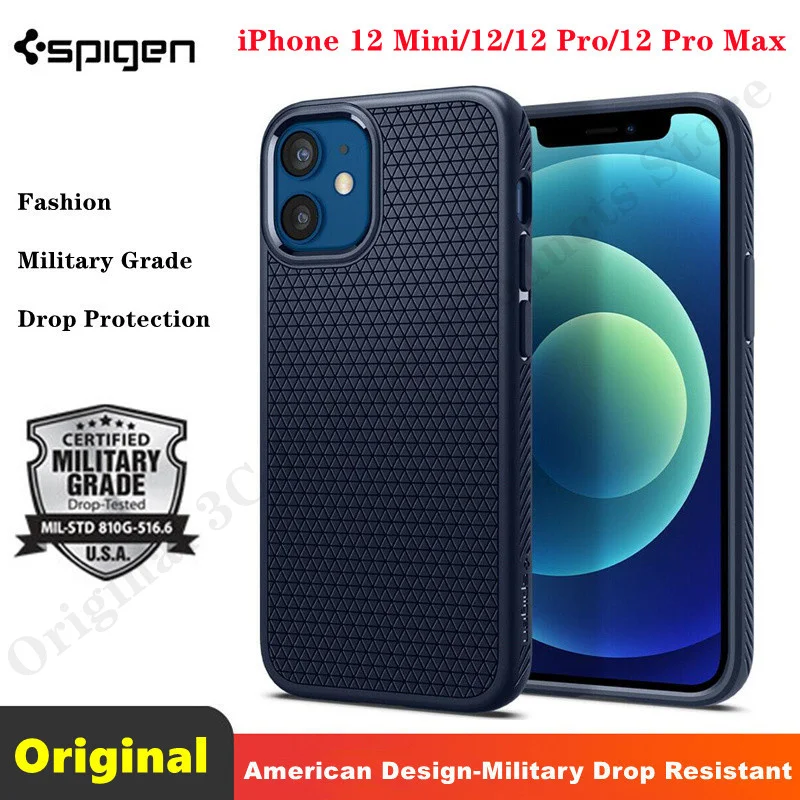 

Чехол для Apple iPhone 12 Mini / 12 / 12 Pro / 12 Pro Max, чехол Spigen [ Liquid Air], тонкий Чехол