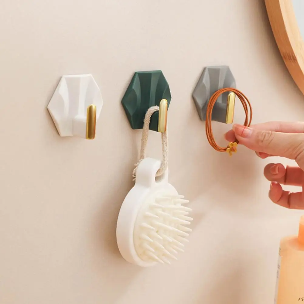 

Bathroom Wall Hook Versatile Sturdy Wall Hooks for Bags Towels More No Drill Adhesive Solution for Bathroom Kitchen Organization