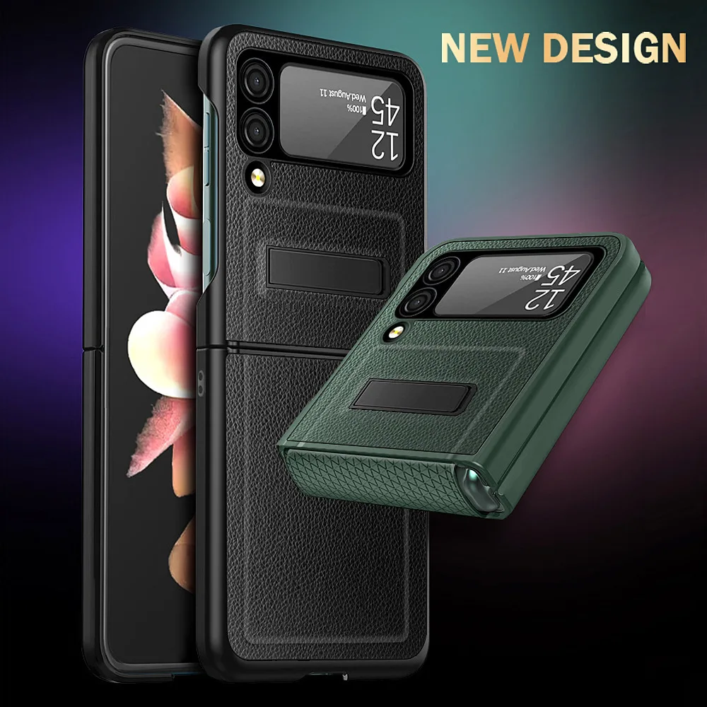 

For Samsung Galaxy Z Flip 4 Case For Samsung Galaxy F7210 Case Wiht Kickstand