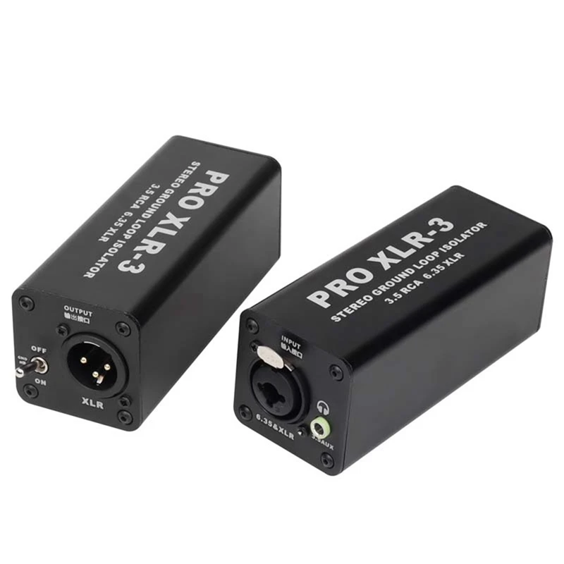 PRO XLR-3 Профессиональный стерео изолятор контура заземления 3 5 RCA 6 35 XLR аудио
