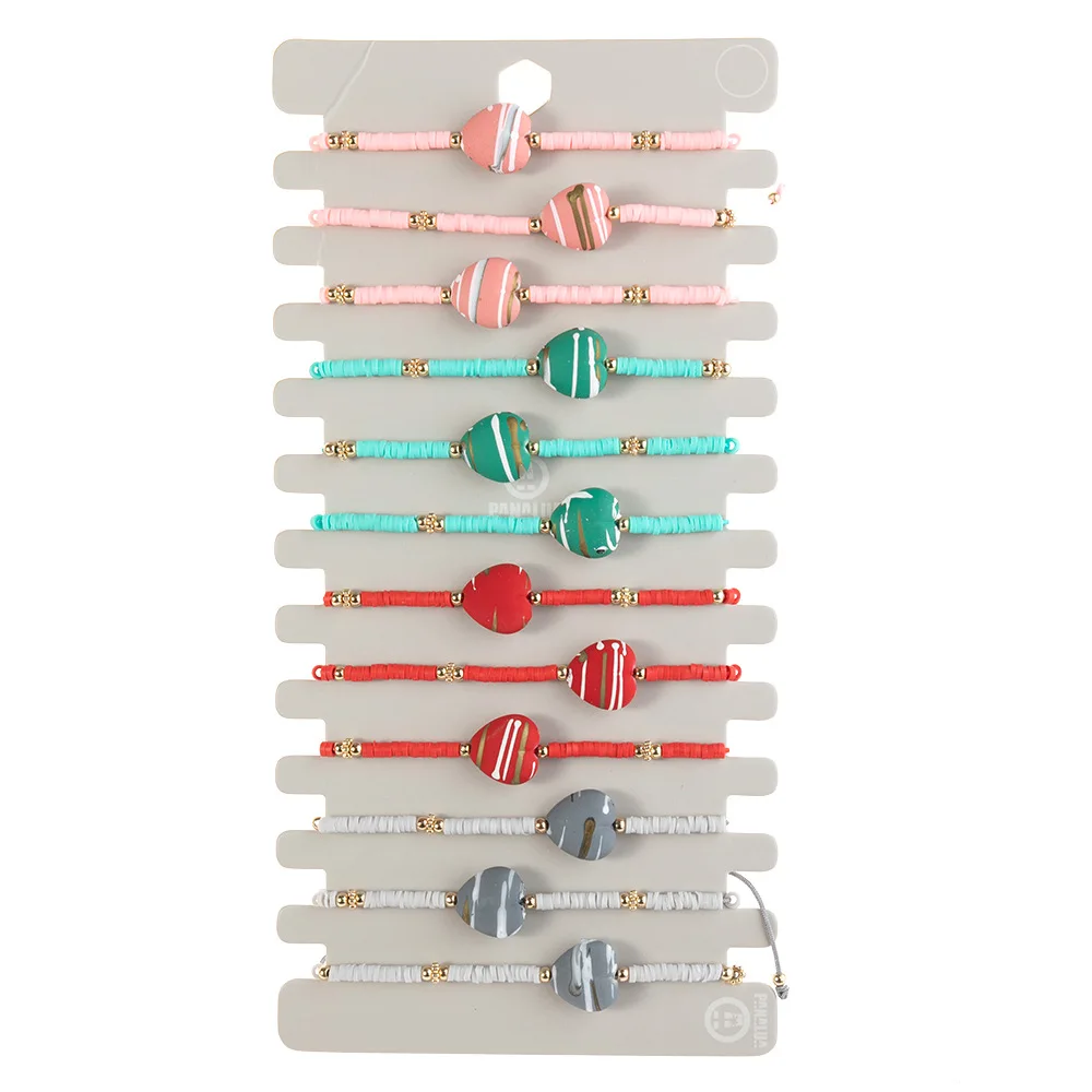 Женский браслет из полимерной глины 12 шт. в стиле бохо |