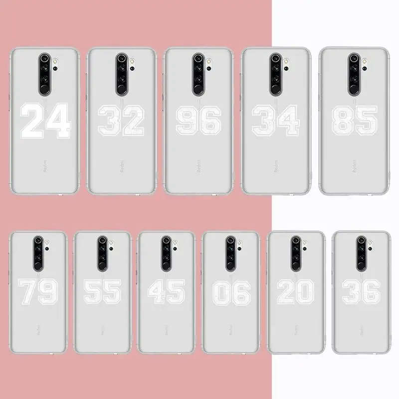 

Colorful Lucky Number Phone Case for Samsung A51 A52 A71 A12 for Redmi 7 9 9A for Huawei Honor8X 10i Clear Case