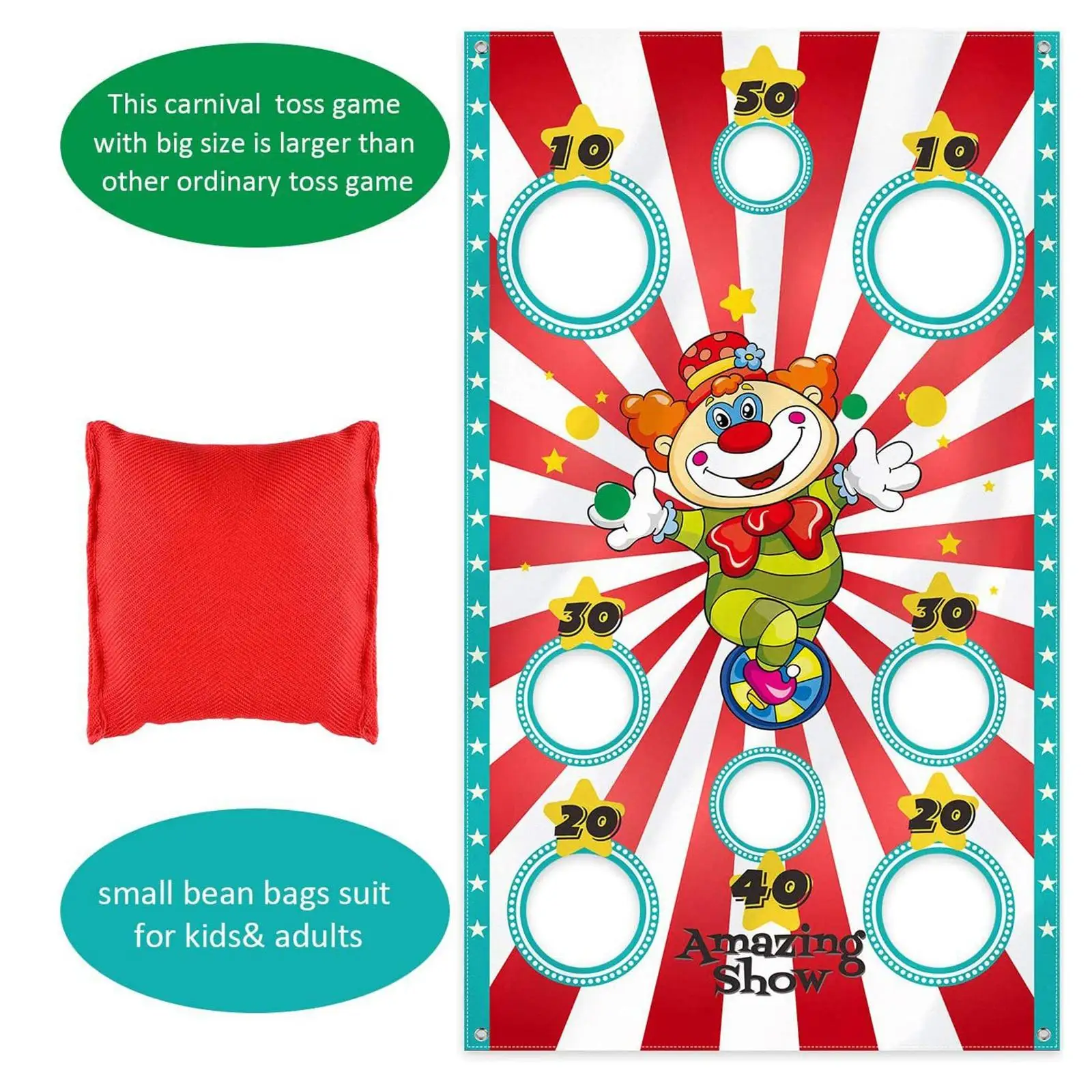 

Funny Play Bean Bags Toy Game Bean Bags Safe Tossing Throwing Bags for Adults Children Outdoor Xmas Party Carnival Games Toys