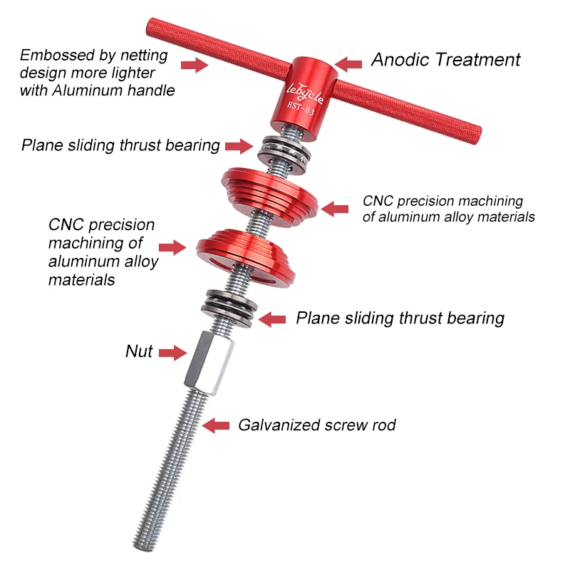 Инструмент для снятия подшипника велосипедной гарнитуры пресс нижнего