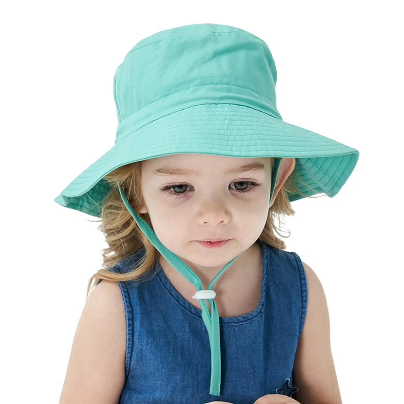 

Baby Girls Sun Hat Kids Summer Breathable Fisherman Caps Child Cute Flower Print Bucket Hat Wide Large Brim Beach Visor Cap