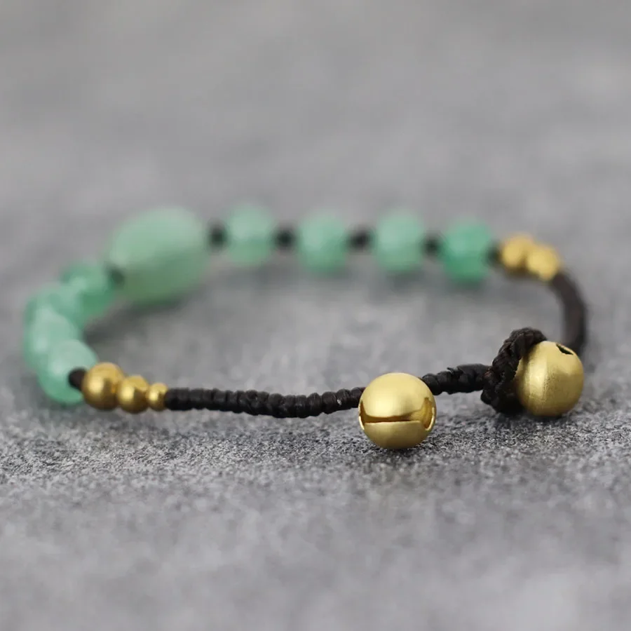 Тканый Женский Браслет В Стиле Бохо С Натуральными Тигровым Глазом Аметистными