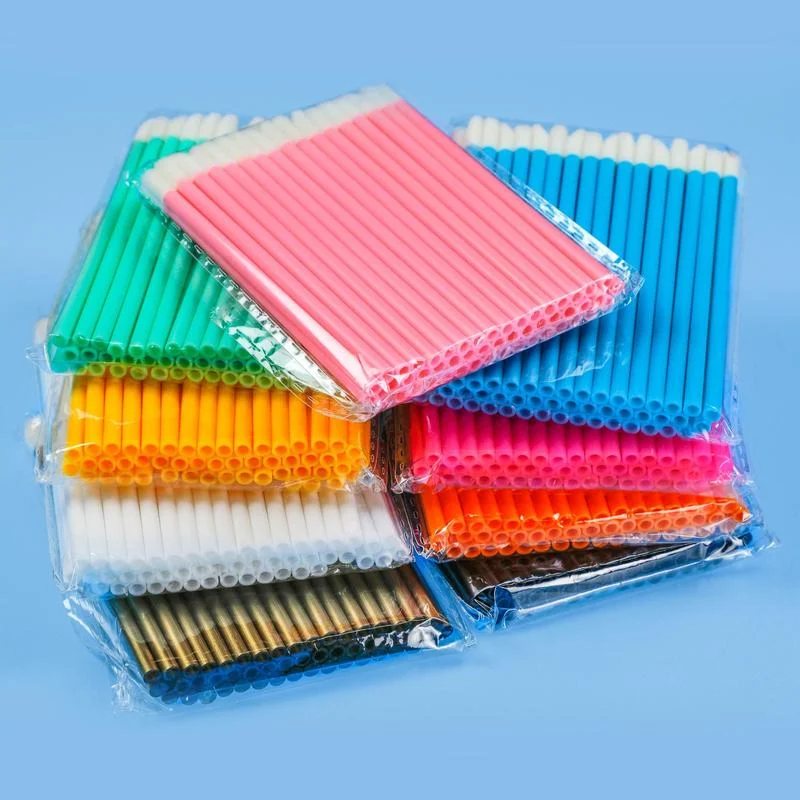 

Multicolor 50Pcs Disposable Lip Brush Eyelash Makeups Brushes Lash Extension Mascara Applicator Lipstick Wands
