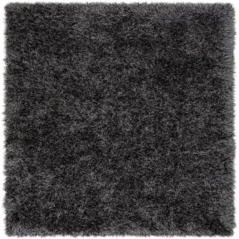 

Gorgeous Chie Glam Ultra-Soft Two-Tone Black&White 2`3" x 7`3" Textured Shag Runner Rug, Perfect for Any Room.